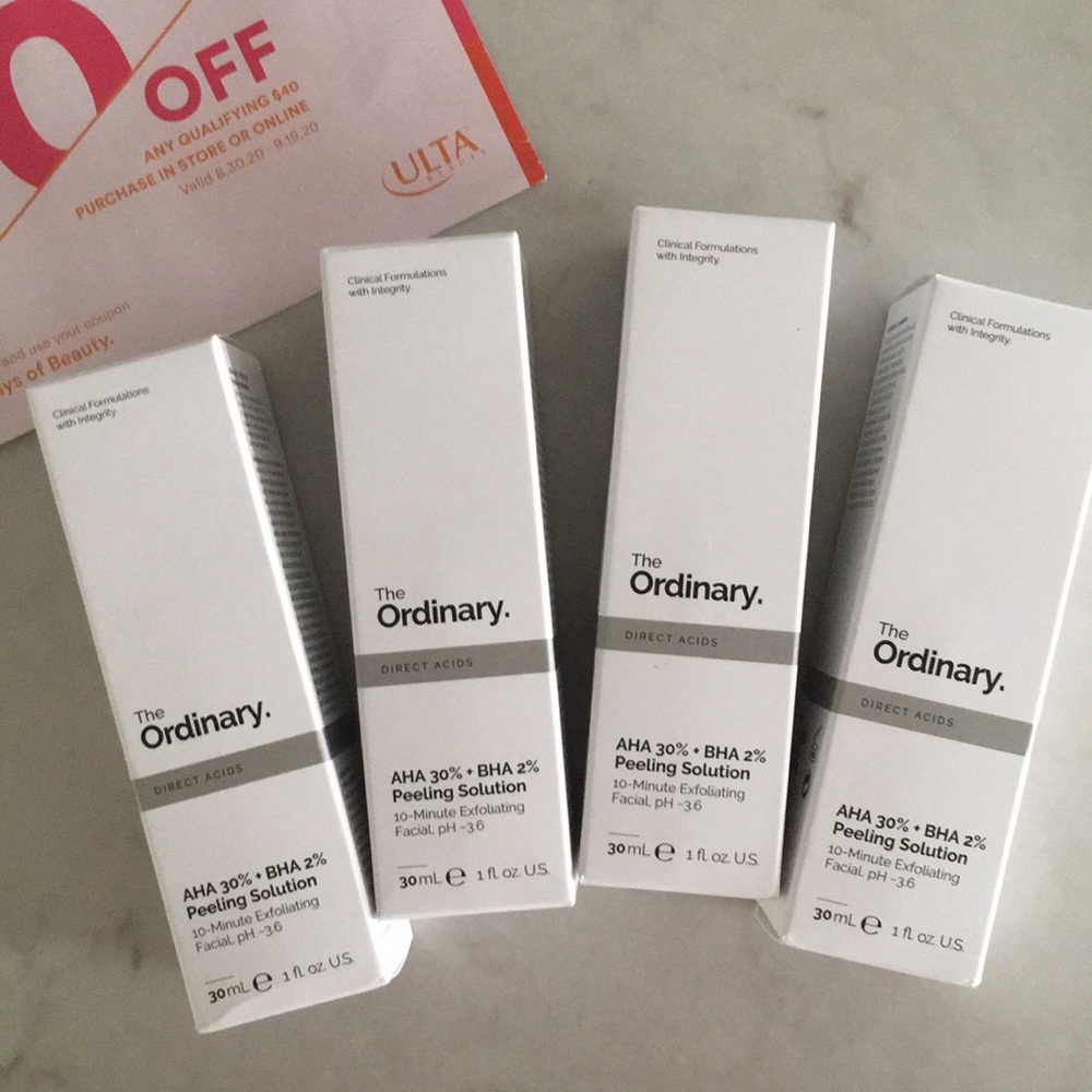 The Ordinary AHA 30% + BHA 2% peels solution